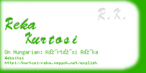 reka kurtosi business card